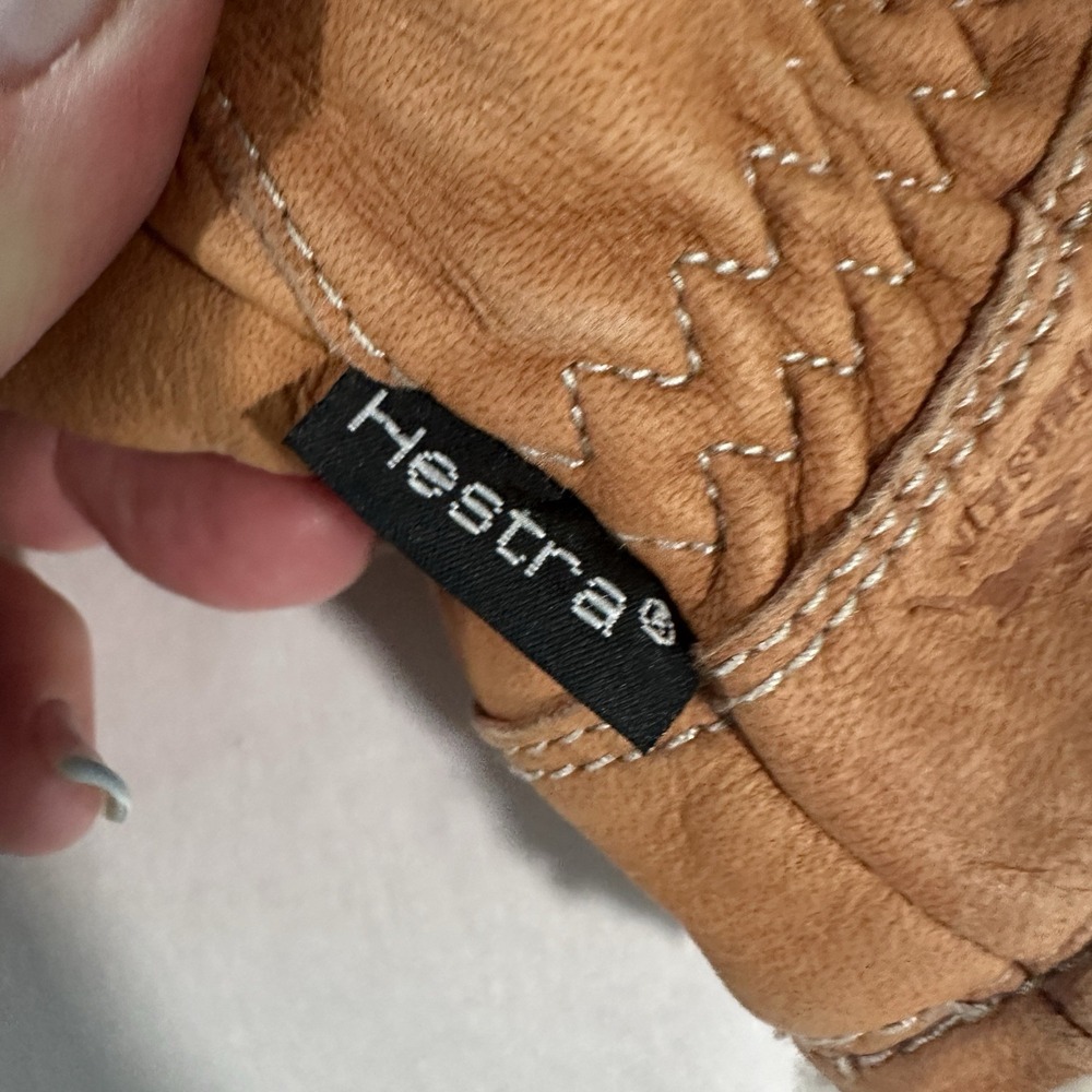 Hestra Deerskin Primaloft Gloves Women 7 Tan Deerskin Lamb Fur - Picture 3 of 9